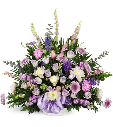 Lavender Funeral Basket --- can be done in other colors